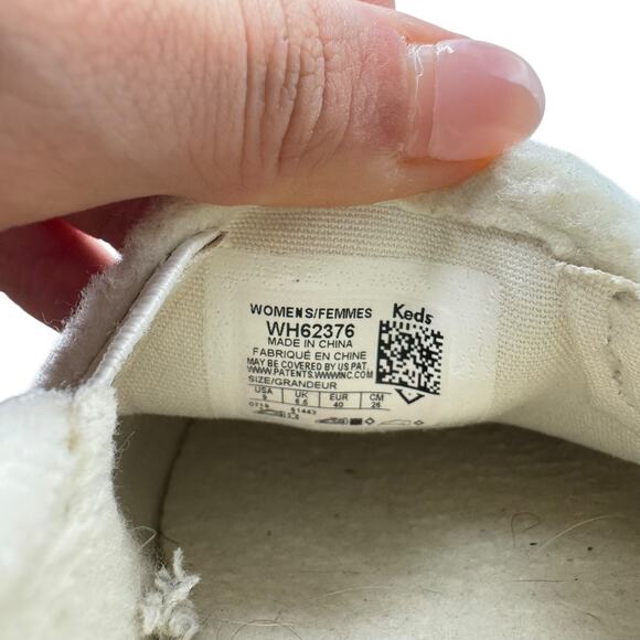 Keds Double Decker Maroon Maroon Suede Faux Shearling Lined Slip On Sneakers - Picture 11 of 13